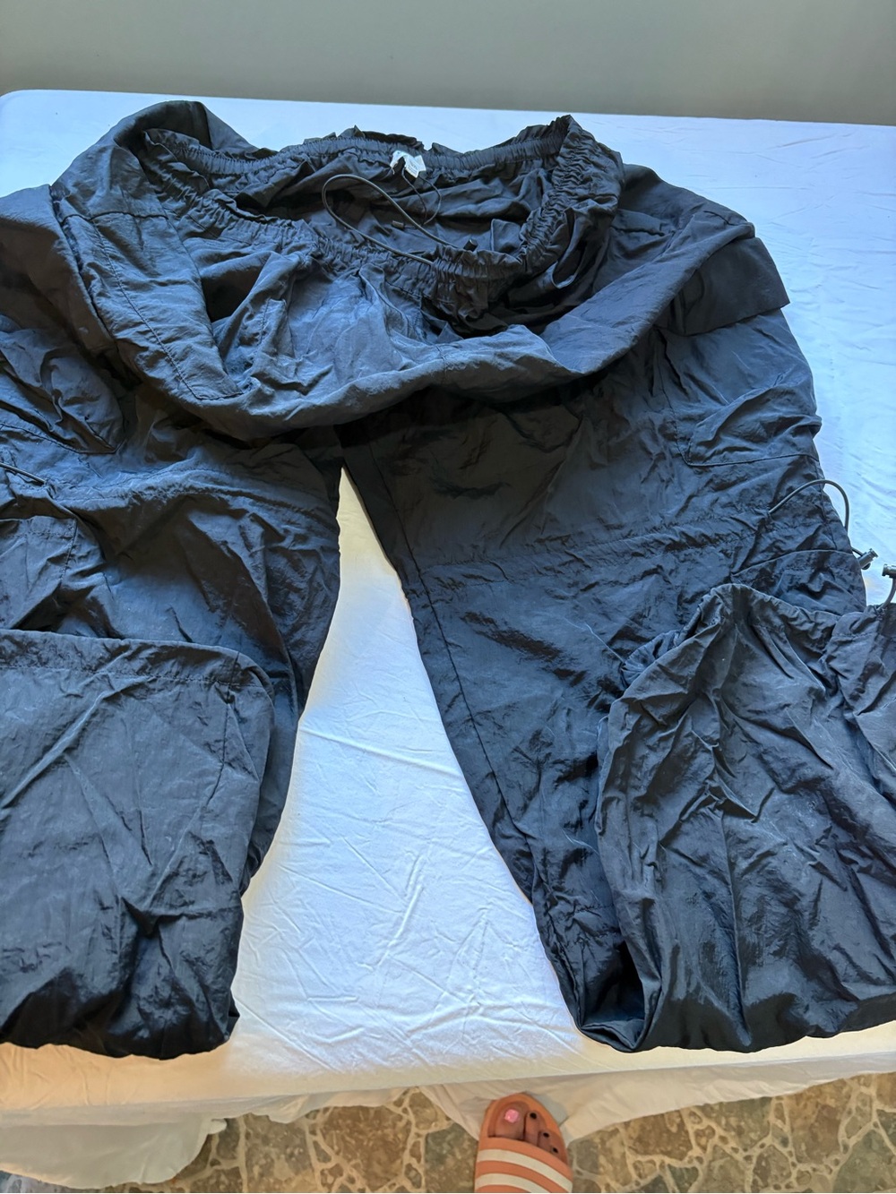 Lightweight Black Drawstring Lounge Pants